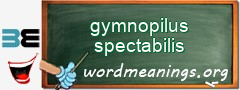 WordMeaning blackboard for gymnopilus spectabilis